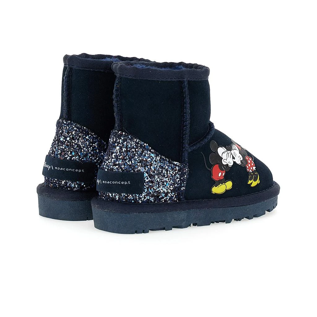 Master of Arts Navy Mickey + Minnie Glitter Tab Winter Boots 2