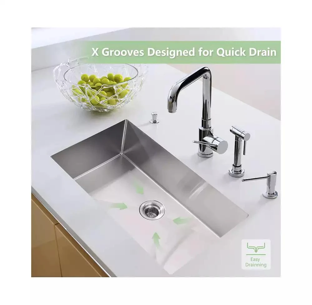 gaomon 30 Inch Kitchen Sink for Single Bowl,Undermount Kitchen Sink Stainless Steel Sink 16 Gauge Kitchen Sinks with Accessories, Easy Drain 7