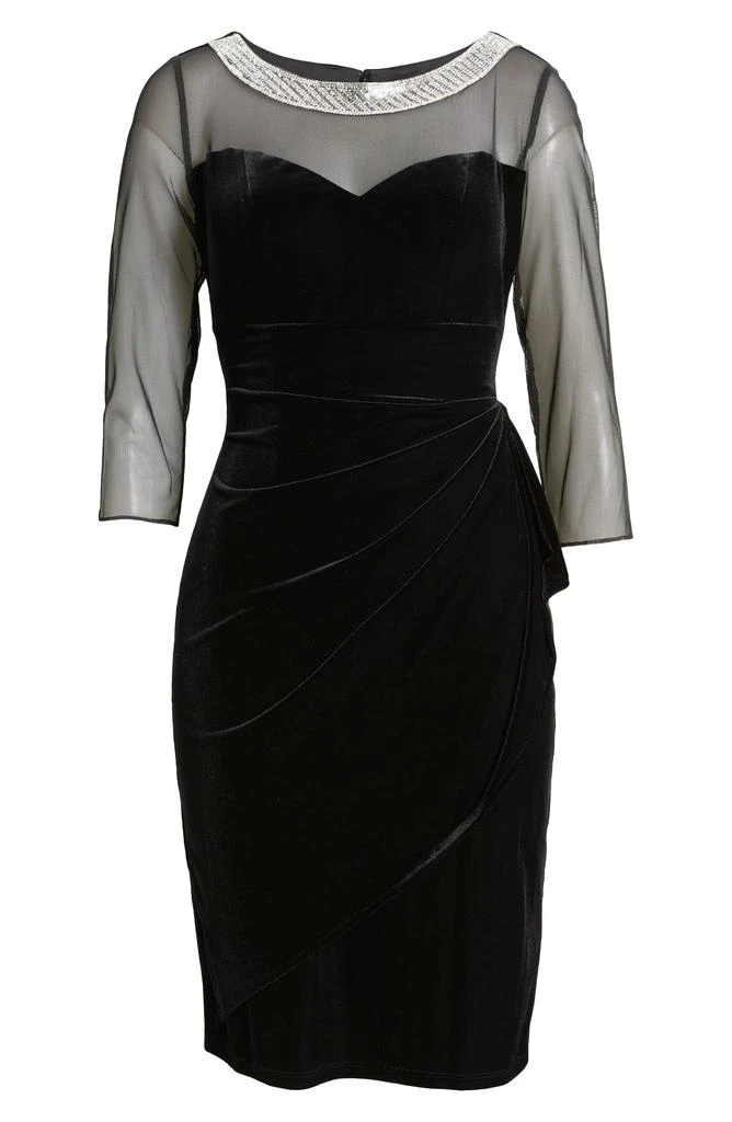 Embellished Mesh & Velvet Sheath Cocktail Dress  On Sale Now with Up to  79% Off | Discover Exclusive Deals & Savings at BeyondStyle  Authentic Alex  Evenings dresses|dress|female|women|clothing with Limited-Time Discounts,