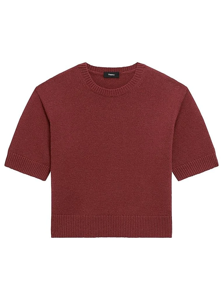 Theory Cashmere Knit Crop T-Shirt