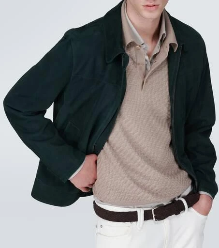 Brioni Suede blouson jacket 5