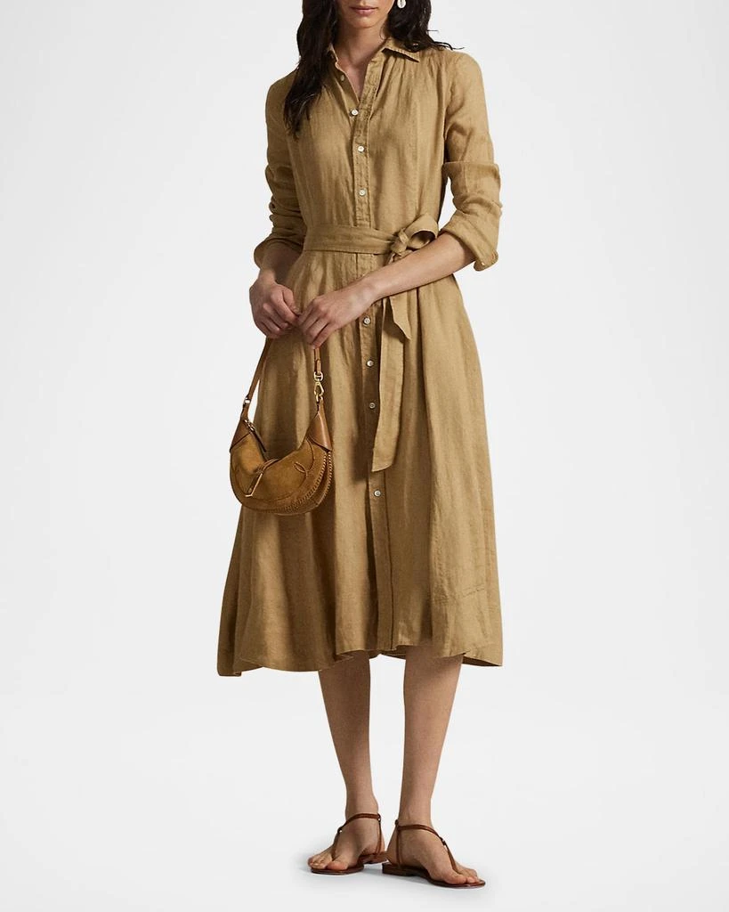 Ralph Lauren Belted Linen Shirtdress - Dresses & Skirts - BeyondStyle