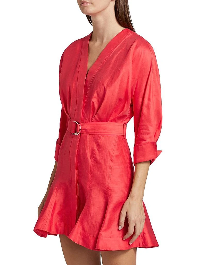 Acler Fairyhill V-Neck Linen-Blend Minidress 4