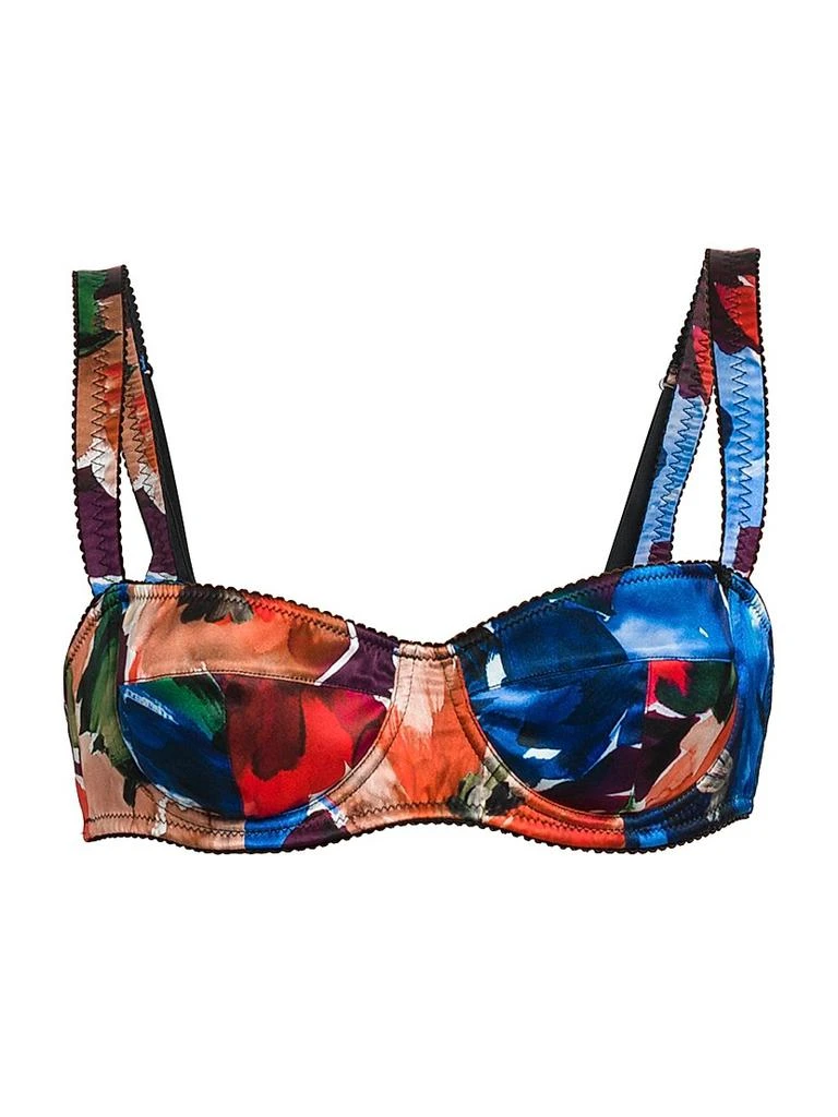 Dolce & Gabbana Floral Silk-Blend Underwire Bra 1