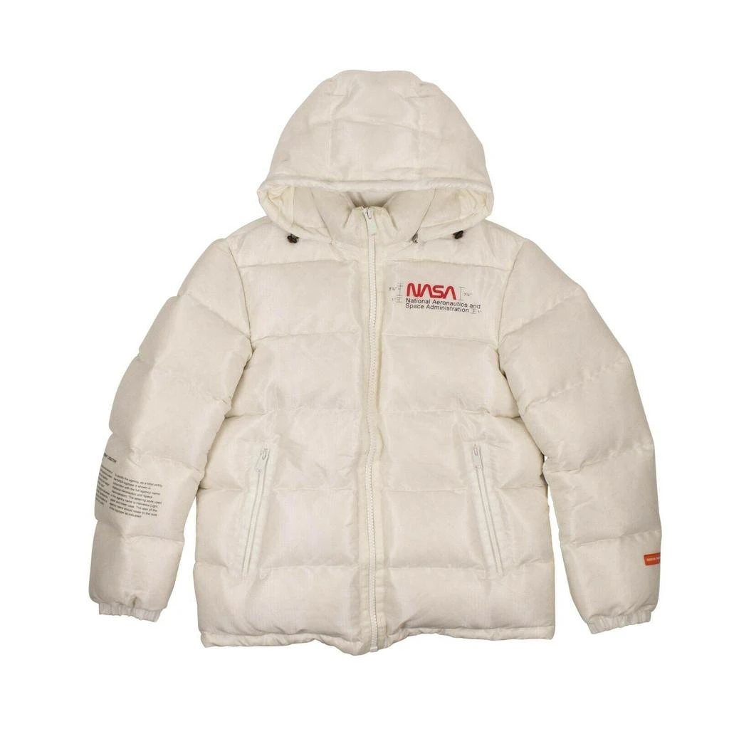 Heron Preston White Down NASA Puffer Coat 1