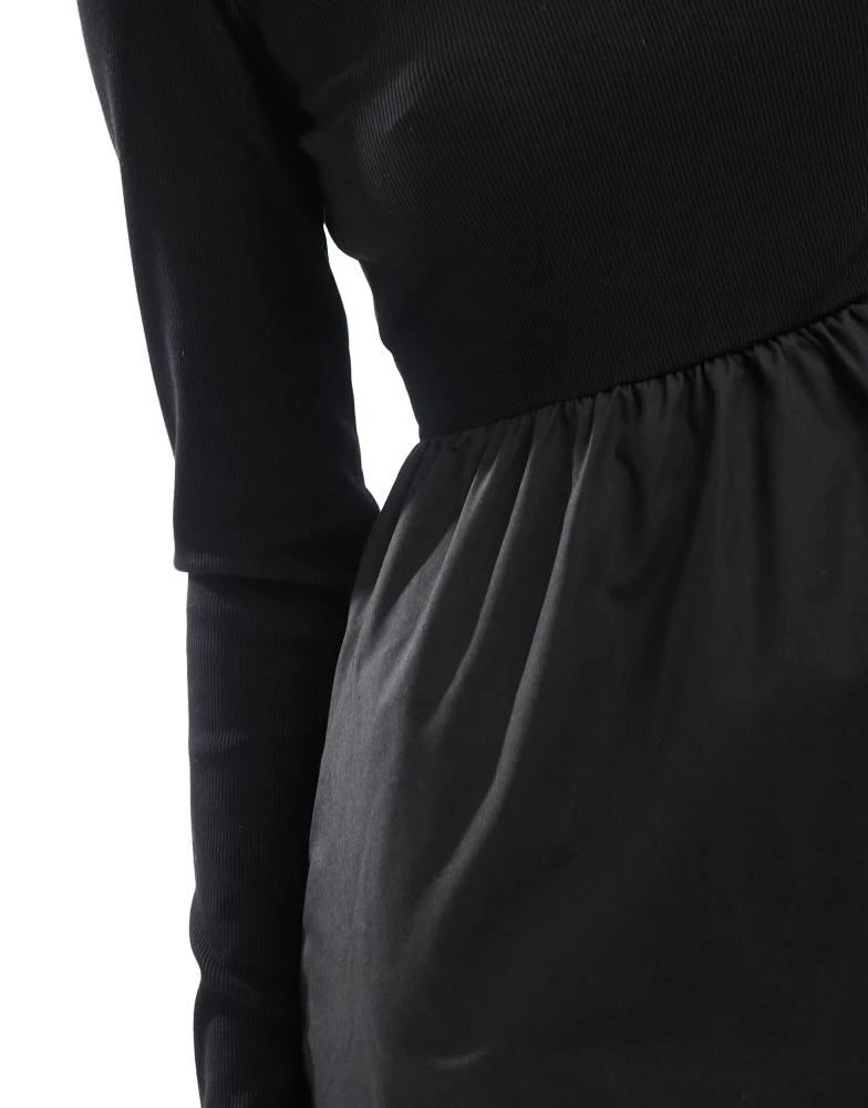 womens black dress knee length Black Cotton Flax Knee Length Princess Line Dress 60