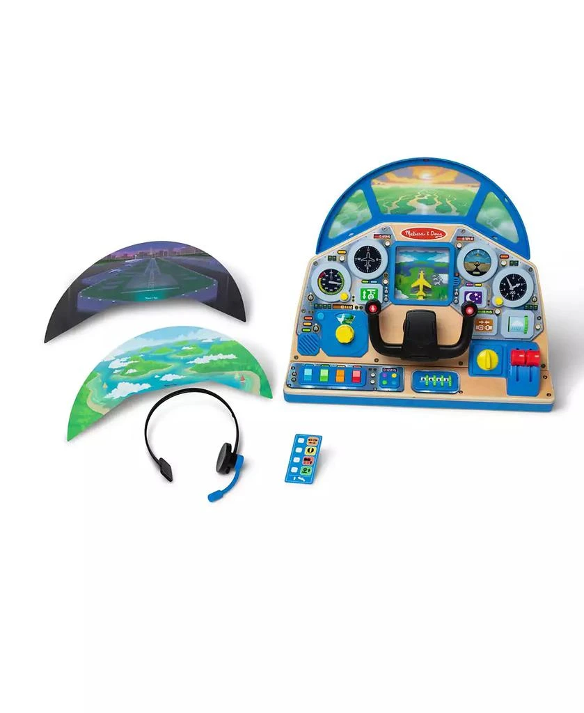 Melissa & Doug Jet Pilot Interactive Dashboard Wooden Toy for Boys and Girls 3