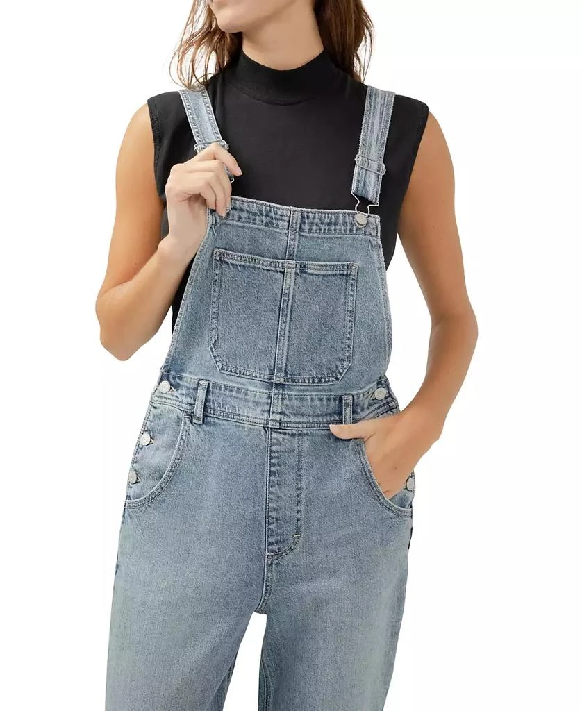Silver Jeans Co. Women's 90s Baggy Straight Leg Overall Jeans 1