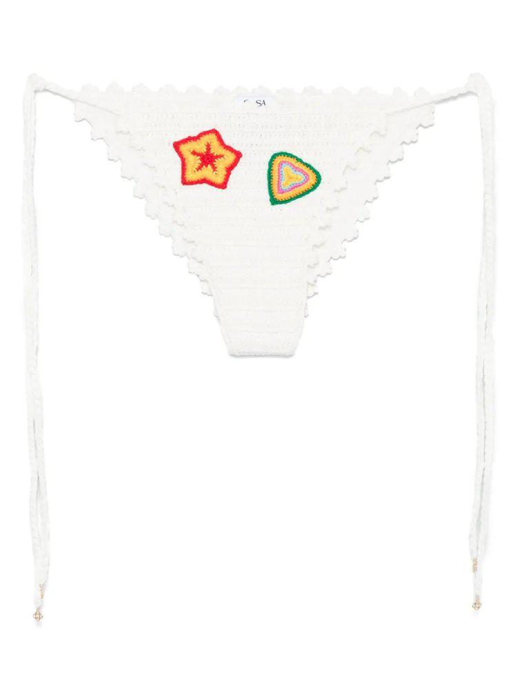 Casablanca Casablanca Patches Crochet Bikini Bottoms