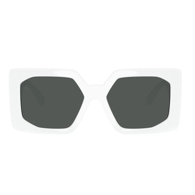 Versace Versace Square Full Rim, with a White frame and Dark Grey lens. 2