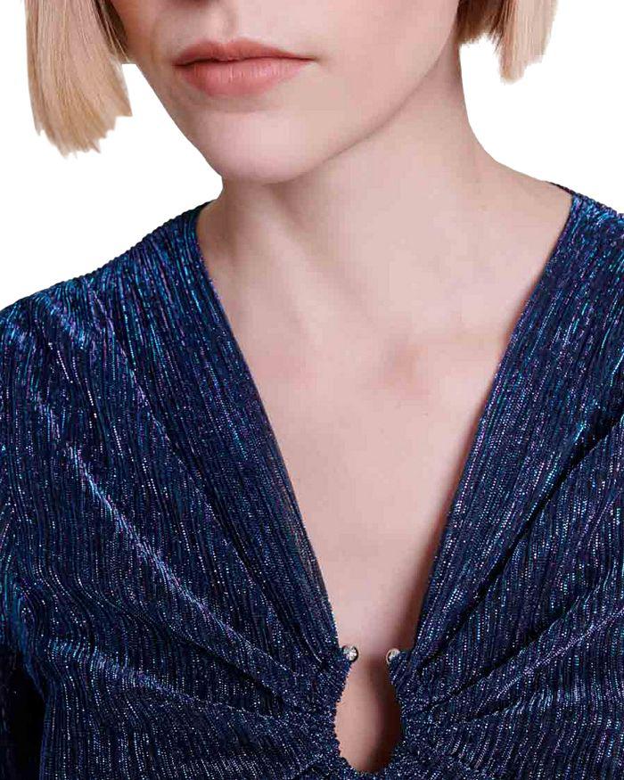 Maje Ruffinae Tiered Metallic Dress