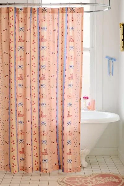 Urban Outfitters Molly Icon Striped Patterned Shower Curtain 1