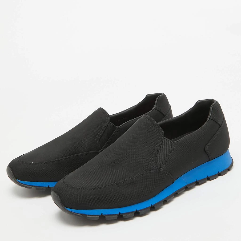 Prada Prada Black Canvas Slip On Sneakers Size 43 2
