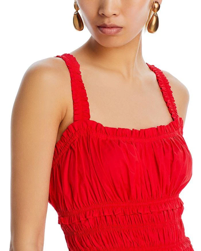 knee length dresses for ladies Aqua Linen Azura Midi Dress