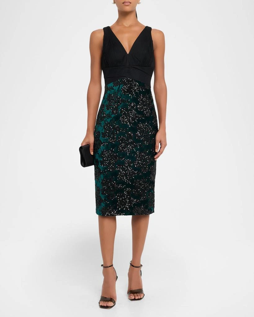 open lace back dress Aidan Mattox