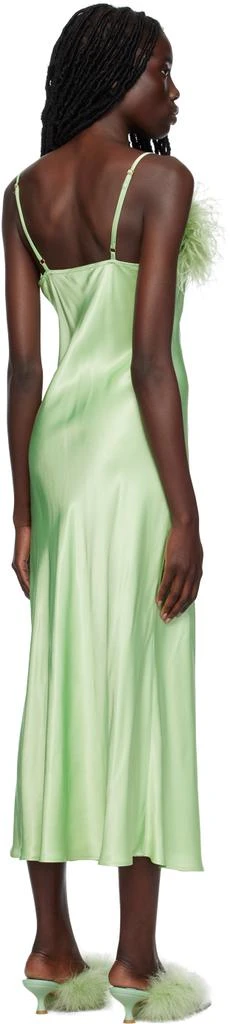 Sleeper Green Feather Slip Dress 3