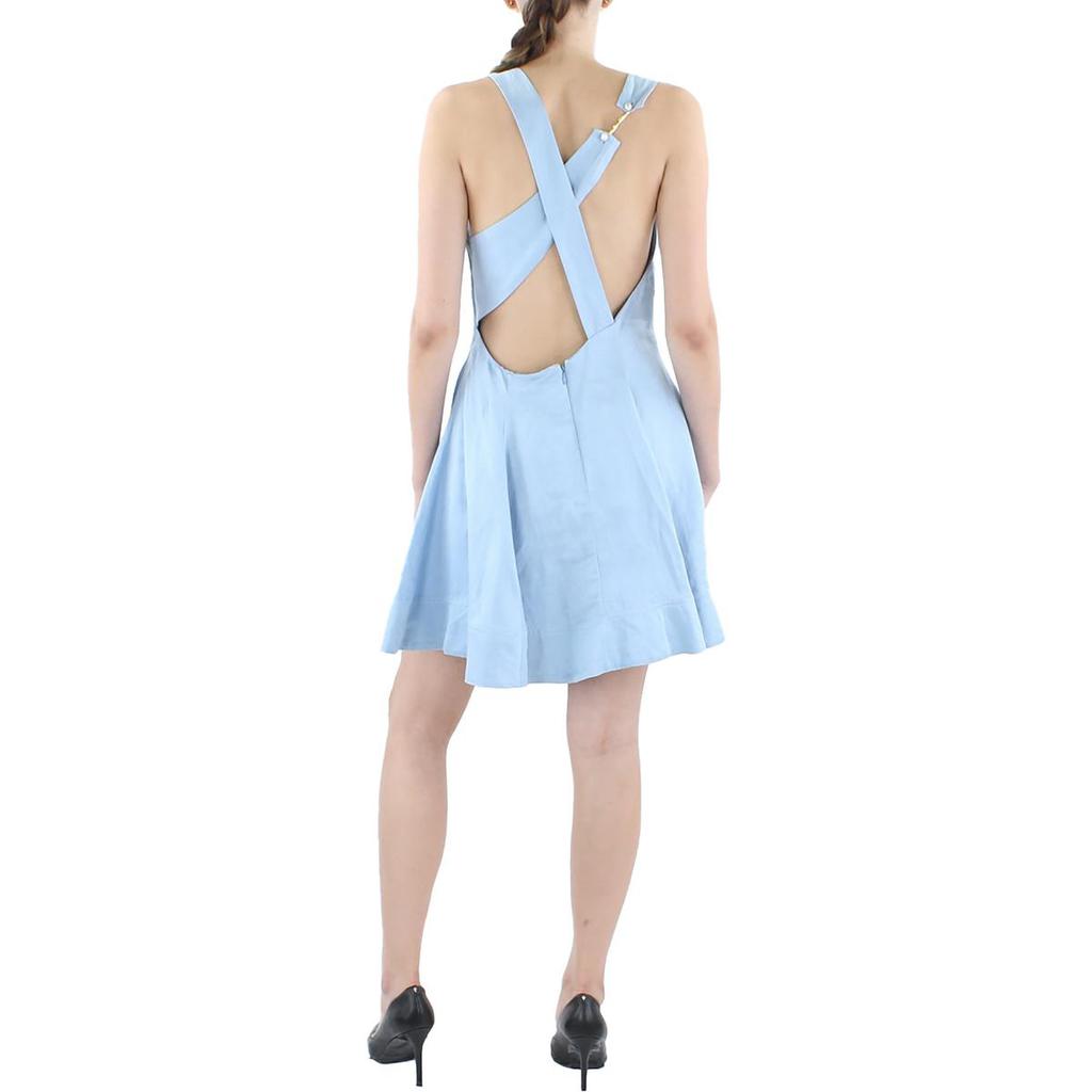 Aje Womens Linen Short Mini Dress