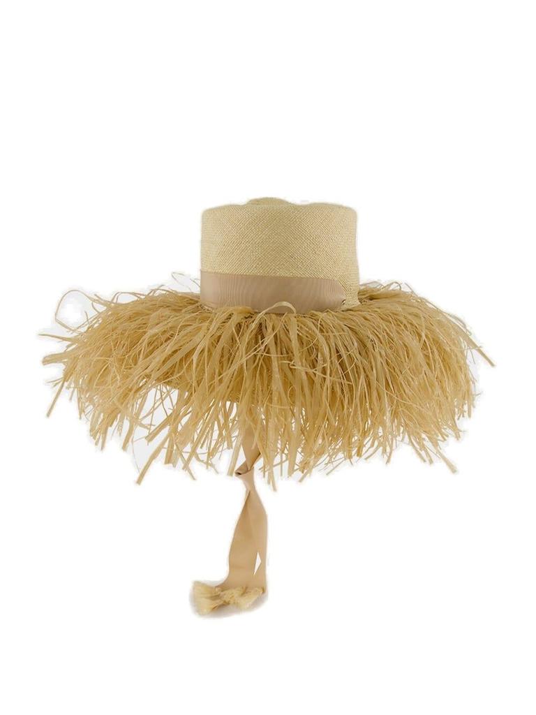 Sensi Studio Sensi Studio Drawstring Frayed Lampshade Hat