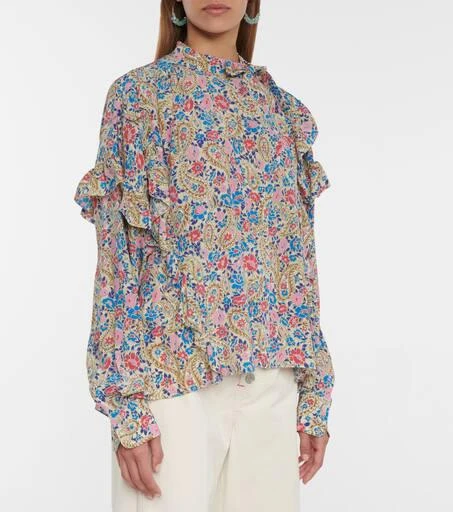 Isabel Marant Libelzia floral stretch-silk blouse 4
