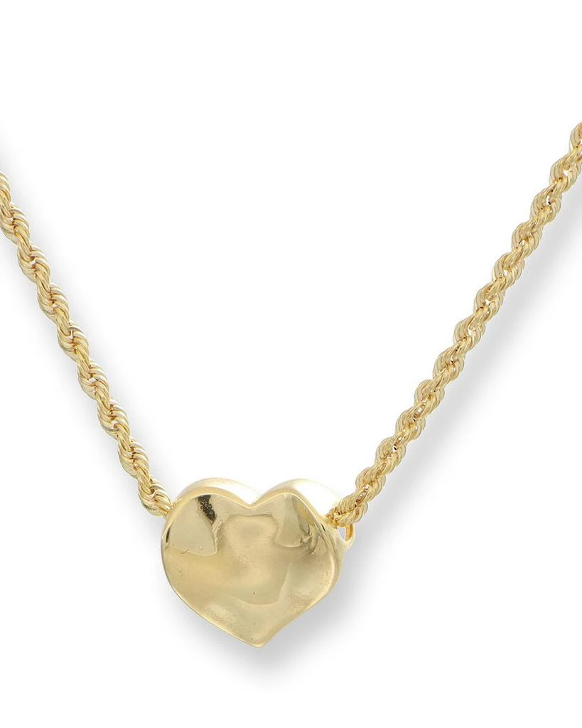 Bloomingdale's Fine Collection Wavy Heart Rope Link Slider Pendant Necklace in 14K Yellow Gold, 18" 1
