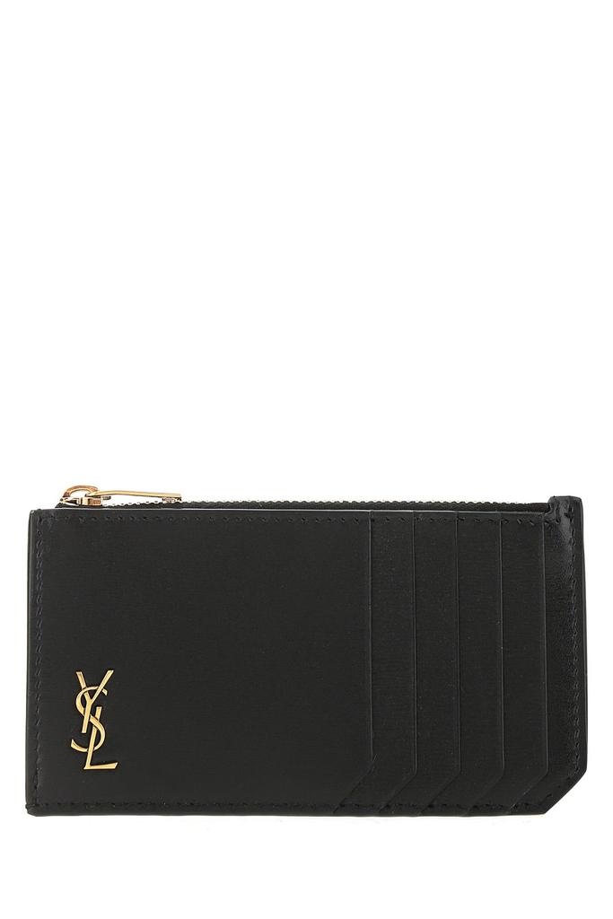 Ysl logo plaque card holder sale