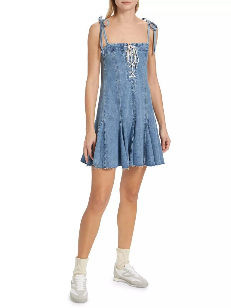 Re/Done Flounce Denim Minidress 2