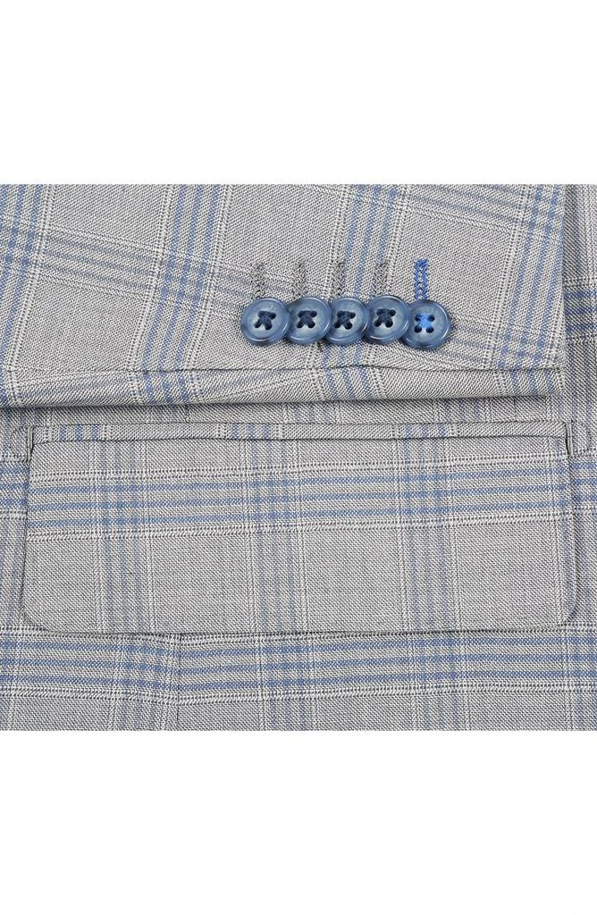 English Laundry Plaid Grey Wool Blend Suit 8