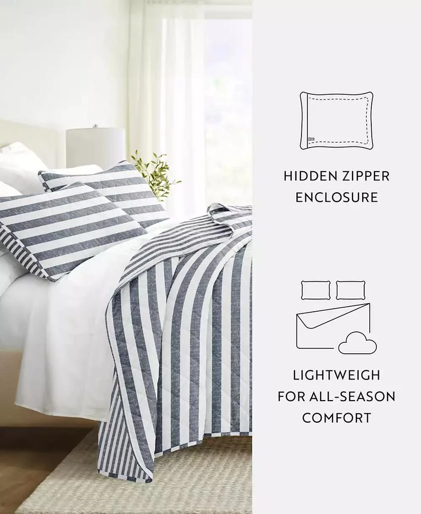 IENJOY HOME Classic Stripe Reversible 2-Pc. Quilt Set 6
