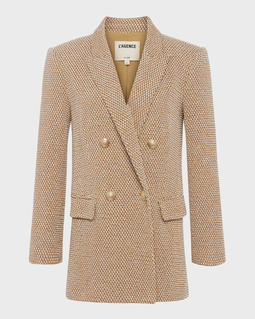 L'Agence Riva Knit Double-Breasted Blazer 1