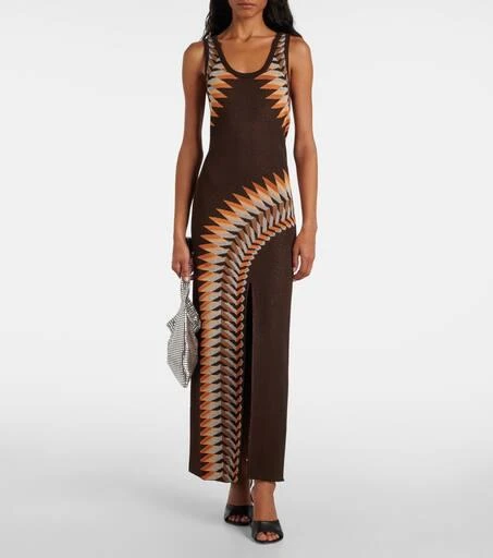Rabanne Lamé jacquard maxi dress 2