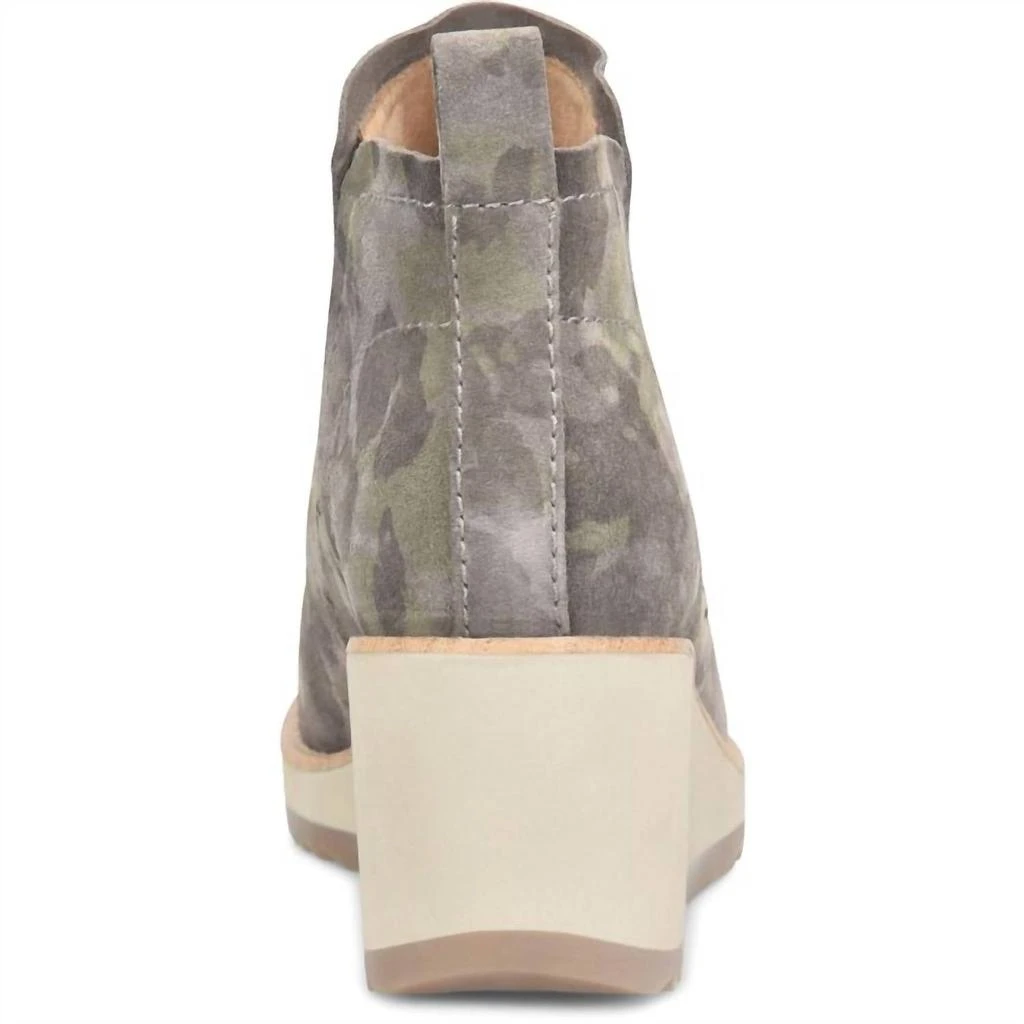 Söfft Women's Emeree Waterproof Wedge Bootie In Olive Camo 4