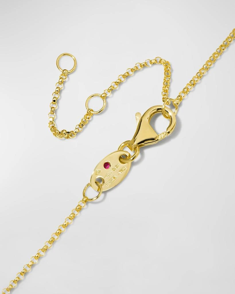 Roberto Coin Princess 18K Yellow Gold Diamond Initial Necklace, A 4