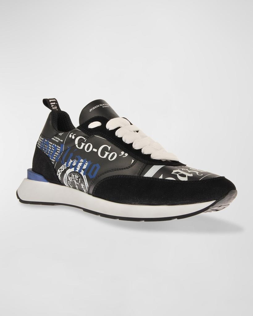 John Galliano Paris Men's Gazette Logo Runner Sneakers