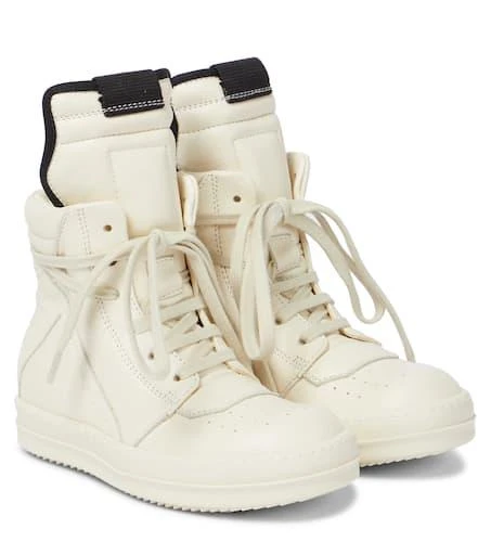 Rick Owens Kids Geobasket leather high-top sneakers 1