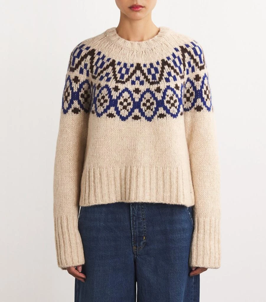 ME+EM Alpaca Wool-Cotton Fair Isle Sweater 3