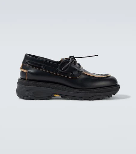 Sacai Leather platform boat shoes 1