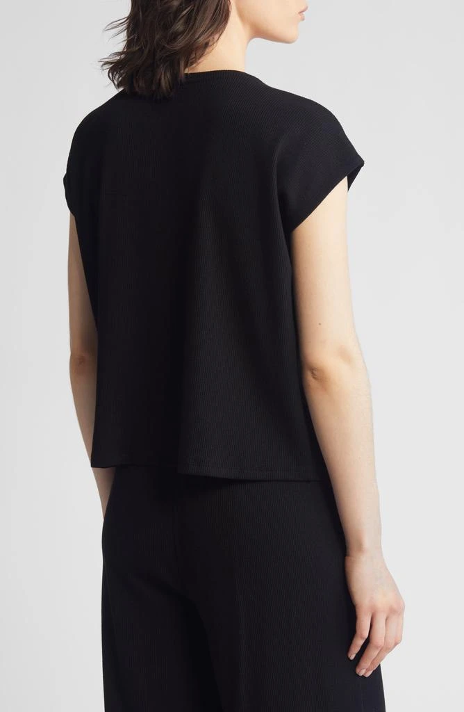 Eileen Fisher Crewneck Boxy Rib T-Shirt 2