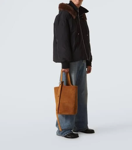 Loewe Shearling-trimmed cotton-blend jacket 2