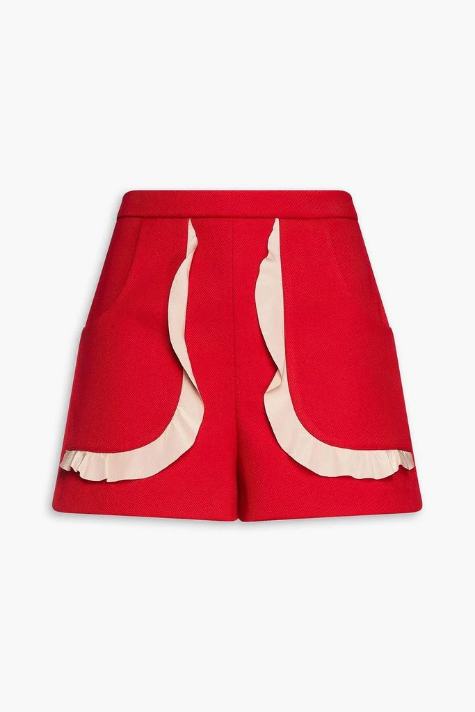 RED Valentino Ruffled twill shorts 1