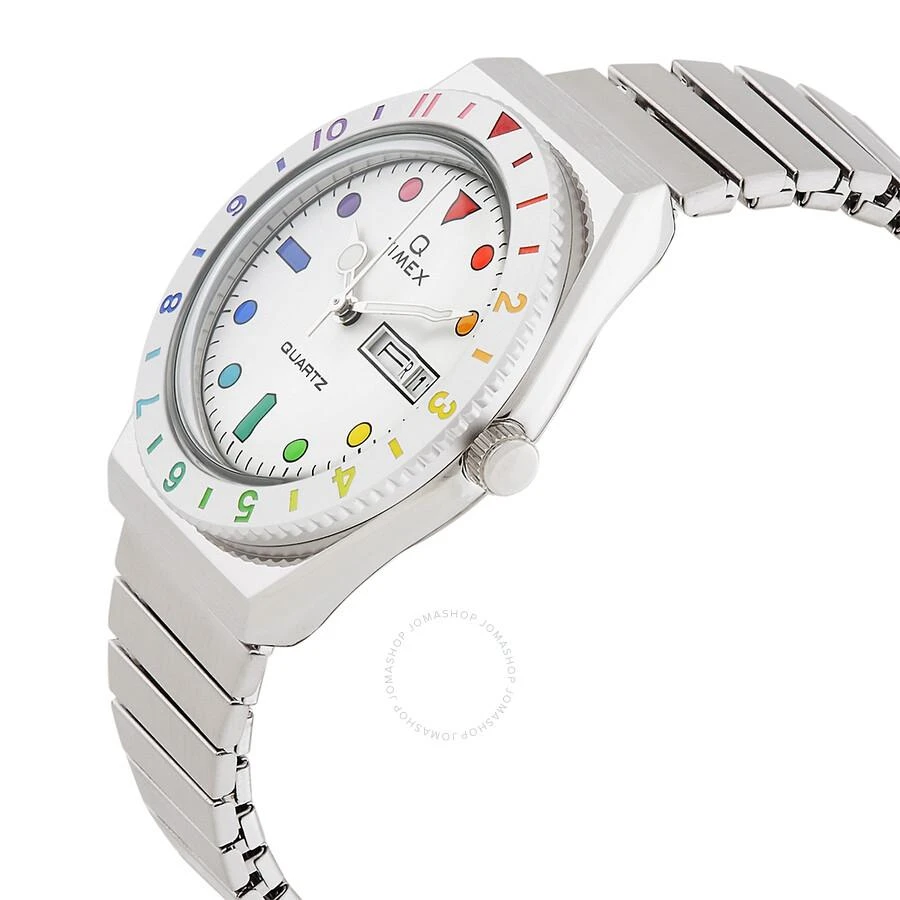 Timex Q Rainbow Quartz Silver Dial Expansion Band Ladies Watch TW2V66000 2