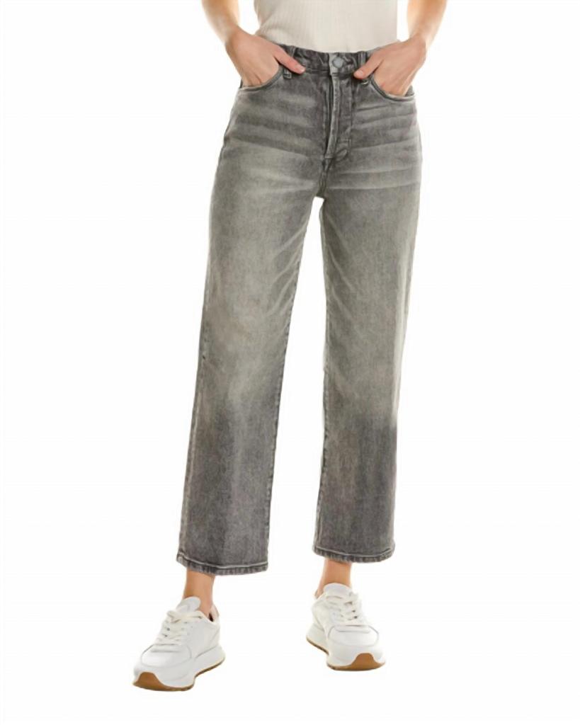 Blank NYC The Bazter Ribcage Straight Leg Wake Up Jeans In Wake Up Grey
