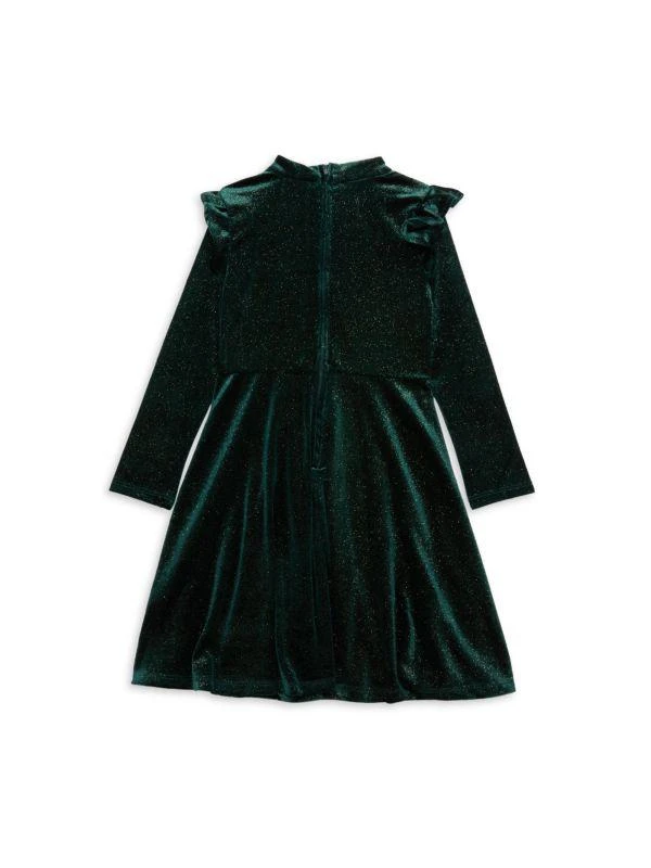 Pippa & Julie Girl's Claire 2-Piece Shimmer Dress & Headband Set 2