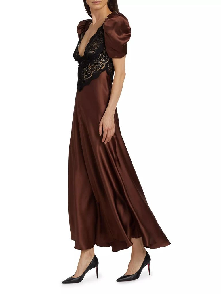 Rodarte Lace-Paneled Silk Maxi Dress 2