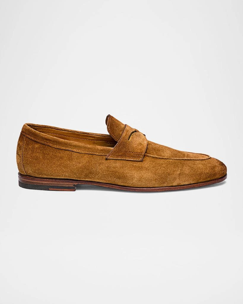 Santoni Detroit Tumbled Leather Loafers - Business Casual  display picture 2