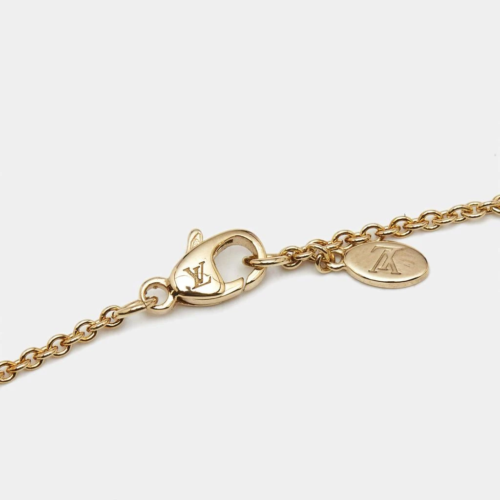 Louis Vuitton Louis Vuitton Les Gastons Vuitton Small Blue PVD Titanium 18k Yellow Gold Tag Pendant Necklace 4