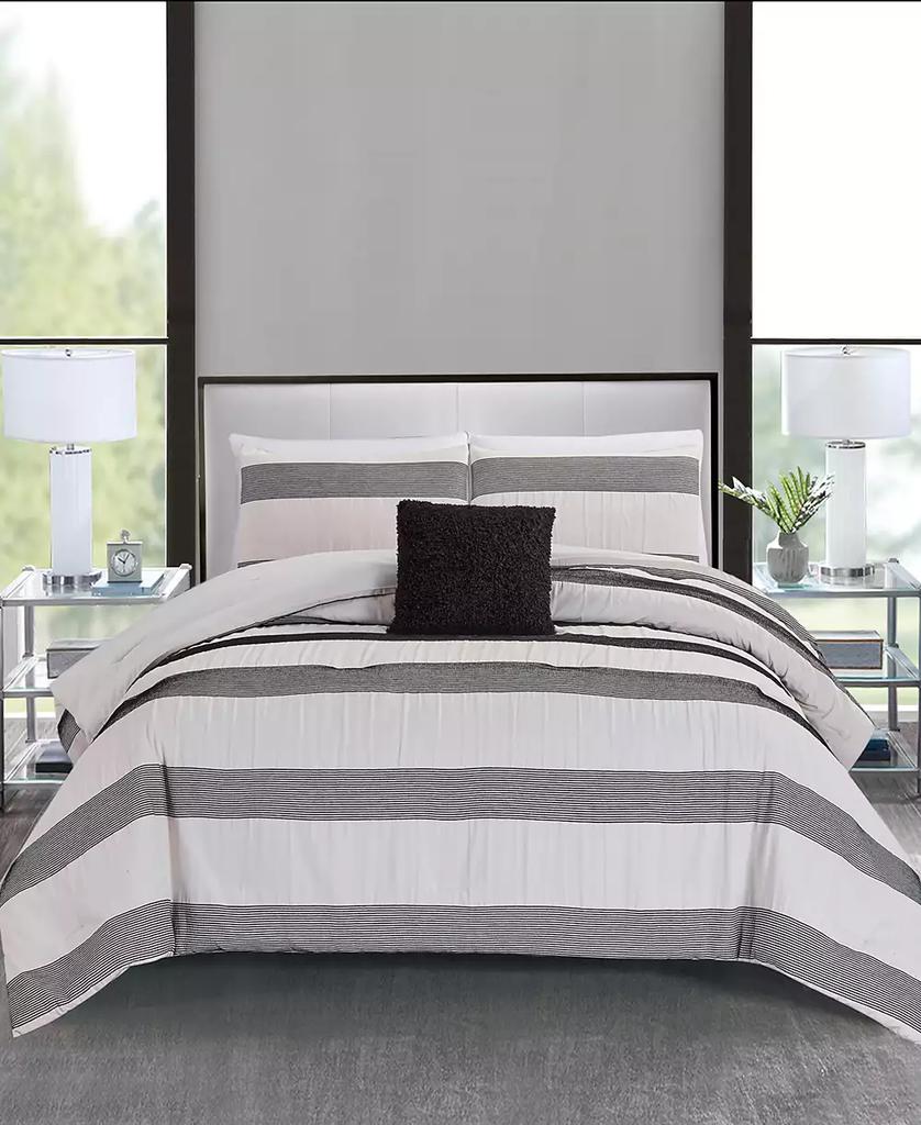 Rachel Roy Chenille Stripe 4-Pc. Comforter Set