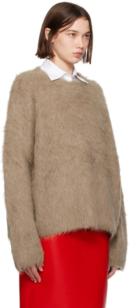 Totême Taupe Boxy Alpaca Knit Sweater 2
