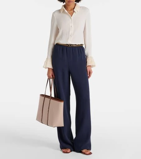 Valentino Rockstud Large canvas tote bag 5