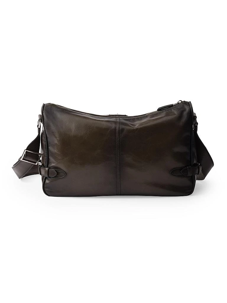 Prada Antiqued Leather Zipper Shoulder Bag 5