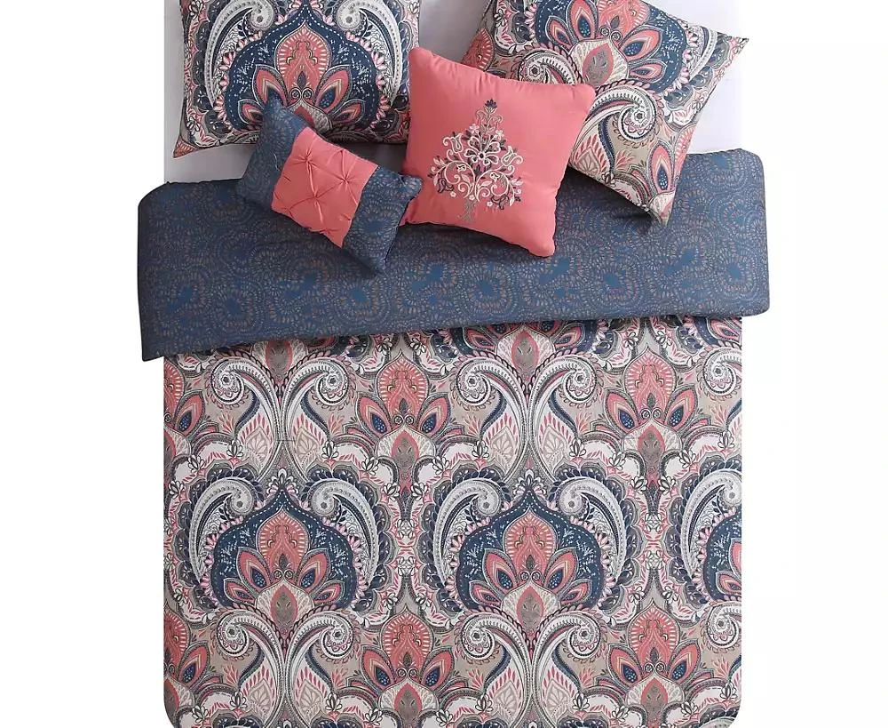 VCNY Home Casa Real Damask Reversible 4-Pc. Comforter Set 7